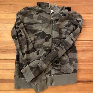 Splendid camo zip up sweatshirt
